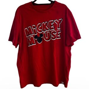 Disney Mickey Mouse Tee Short Sleeve Red